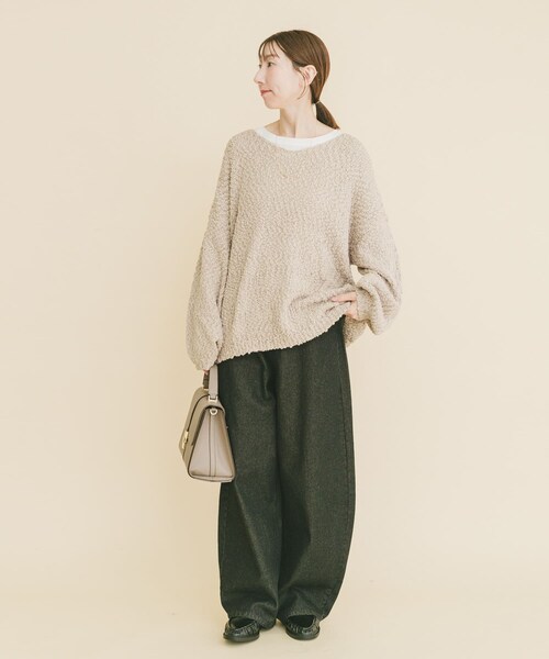 ITEMS URBANRESEARCH（アイテムズ アーバンリサーチ）の「デニムコクーンパンツ（デニムパンツ・レディース・WASHBLU/BLK・S/M）」の8枚目の写真