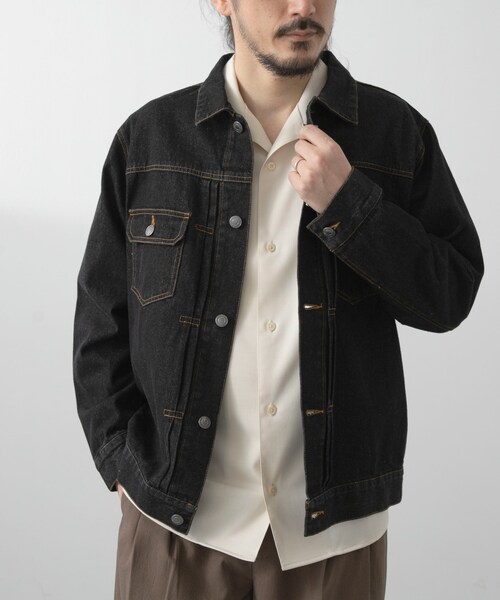 ITEMS URBANRESEARCH（アイテムズ アーバンリサーチ）の「DENIM JACKET TYPE 2nd（デニムジャケット・メンズ・IDG BLU/BLK・M/L）」の9枚目の写真