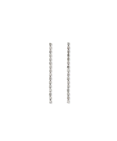 ADAM ET ROPE'(アダムエロペ)の「【J'aDoRe・店舗限定】【MALUS /マリュス】Diamond bar earrings(ピアス(両耳用)・レディース・シルバー・F)」の1枚目の写真