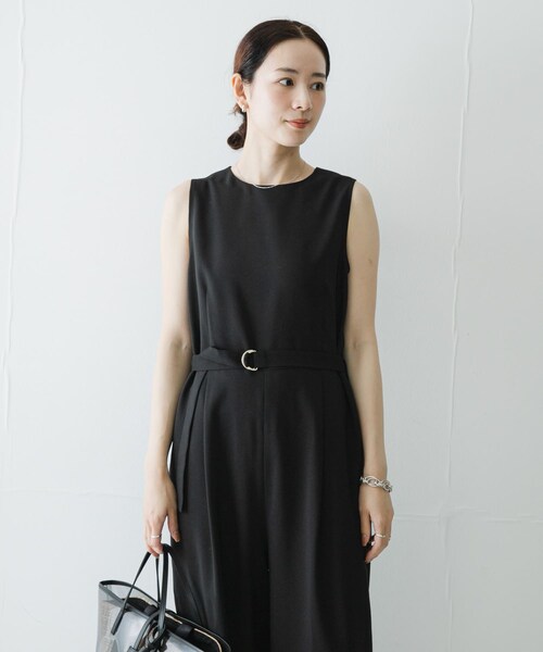 URBAN RESEARCH(アーバンリサーチ)の「『2サイズ展開』 ベルト付きオールインワン(つなぎ/オールインワン・レディース・NAVY/BLACK・36/38)」の6枚目の写真