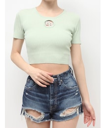 GYDA | GG bijou MOLDラメニットトップス(ニット/セーター)