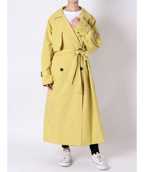 COTORICA（コトリカ）の「オーバーサイズトレンチ（トレンチコート・レディース・アイボリー/ベージュ/イエロー・F）」の10枚目の写真