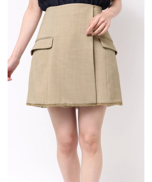 TONAL(トーナル)の「リネンライクミニスカパン(その他パンツ・レディース・オフホワイト/ブラック/ベージュ・M)」の5枚目の写真