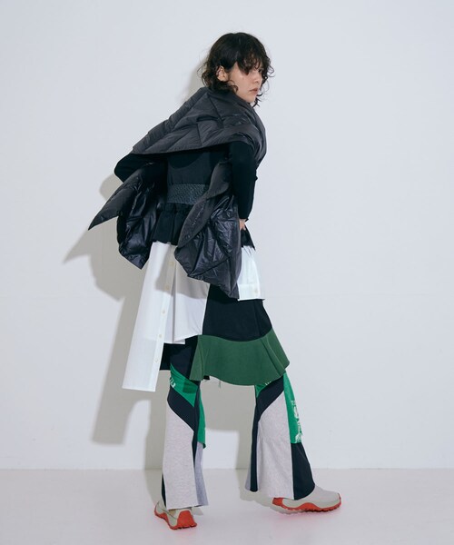 THE GOODLAND MARKET（ザグッドランドマーケット）の「『別注』KWD×ザ グッドランド マーケット　GREEN DOWN STALL（マフラー・レディース・BLACK・one）」の6枚目の写真