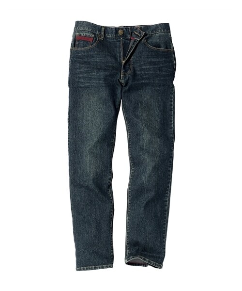 nissen（ニッセン）の「ヴィンテージ加工ストレッチデニムパンツ（パンツ・メンズ・オーバーダイネイビー(赤ステッチ)/オーバーダイネイビー(金茶ステッチ)・76/79/82/85/88/91/94/97/100/105/110/115/120/130/140）」の10枚目の写真