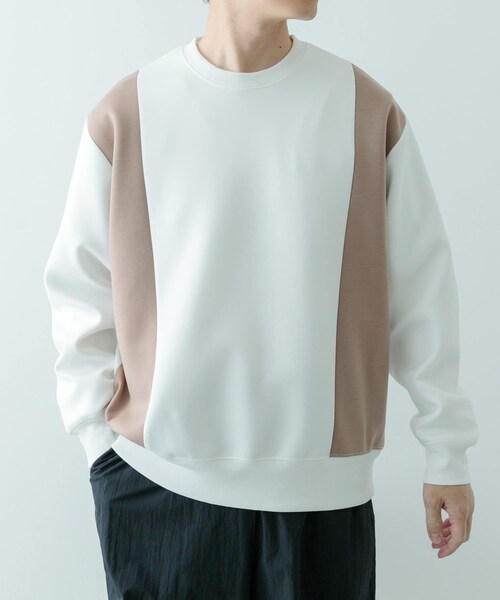 ITEMS URBANRESEARCH（アイテムズ アーバンリサーチ）の「ストレッチダンボール 切替トップス B（スウェット・メンズ・NVY/MOC/BLK・M/L）」の18枚目の写真