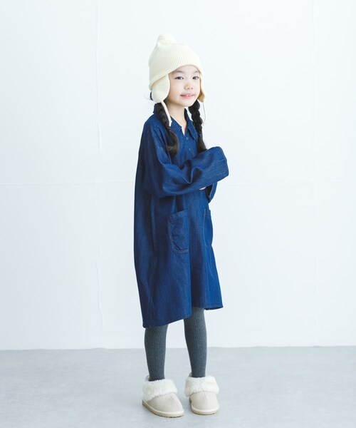 URBAN RESEARCH DOORS（アーバンリサーチドアーズ）の「デニムミニワンピース(KIDS)（ワンピース・キッズ・INDIGO/ONE WASH・105/120/135）」の18枚目の写真