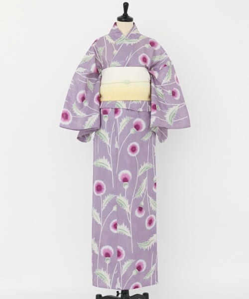 URBAN RESEARCH ROSSO（アーバンリサーチロッソ）の「浴衣 たんぽぽ（着物・メンズ・紫・FREE）」の6枚目の写真