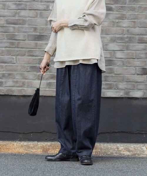 かぐれ（カグレ）の「デニムボリュームパンツ（デニムパンツ・レディース・INDIGO・Free）」の6枚目の写真