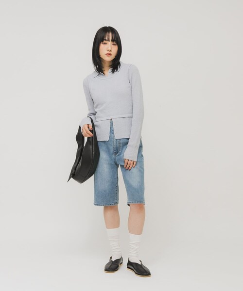 KBF（ケイビーエフ）の「センターシームフラットシューズ（パンプス・レディース・IVORY/BLACK・36/37/38）」の20枚目の写真