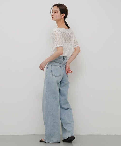 SENSE OF PLACE by URBAN RESEARCH(センスオブプレイスバイアーバンリサーチ)の「タックフェードデニムパンツ(デニムパンツ・レディース・L.BLUE/L.INDIGO・S/M)」の22枚目の写真