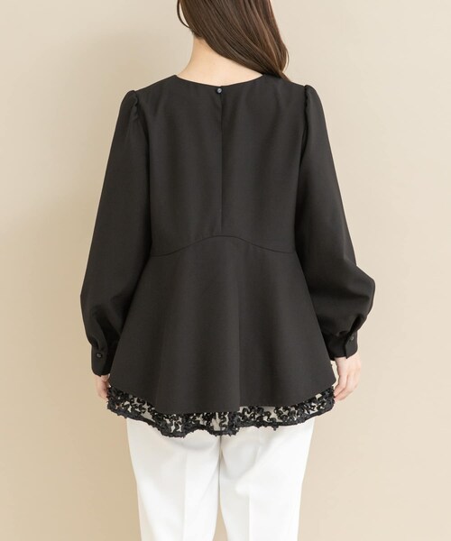 URBAN RESEARCH ROSSO（アーバンリサーチロッソ）の「『WEB限定』レイヤードペプラムブラウス（シャツ/ブラウス・レディース・OFF×OFF/BLK×BLK・Free）」の15枚目の写真