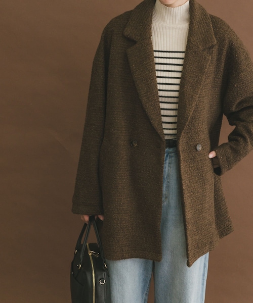 ITEMS URBANRESEARCH（アイテムズ アーバンリサーチ）の「オーバーサイズジャケット（テーラードジャケット・レディース・G.CHECK/NVY/B.CHECK/BRN・Free）」の3枚目の写真