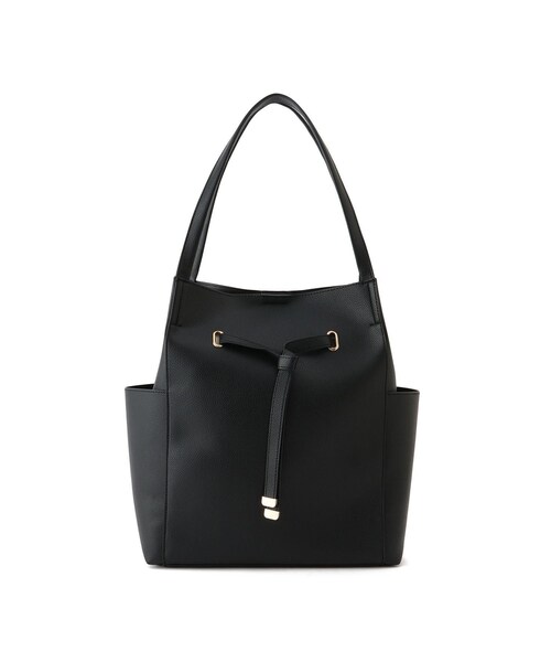 VIS（ビス）の「【復刻/WEB限定】フロントタイトートバッグ/A4対応,軽量（トートバッグ・レディース・ブラック/キナリ/ブラウン・F）」の2枚目の写真