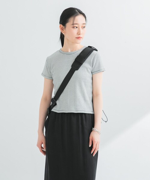 URBAN RESEARCH(アーバンリサーチ)の「『別注』Miller×URBAN RESEARCH Prib Tiny T-SHIRTS(Tシャツ/カットソー・レディース・IVORY/NVY BORDER/BLK BORDER・FREE)」の15枚目の写真