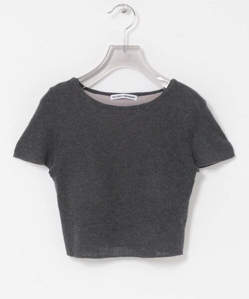 URBAN RESEARCH（アーバンリサーチ）の「NICENICE MOMENT　CAP SLEEVE BRALETTE（ニット/セーター・レディース・C GREY/PISTACHIO・M）」の4枚目の写真