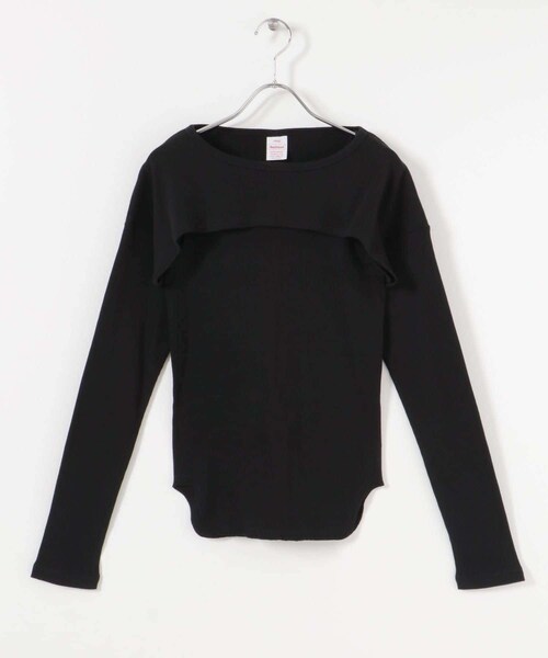 URBAN RESEARCH(アーバンリサーチ)の「『別注』Healthknit×URBAN RESEARCH レイヤードカットソー(Tシャツ/カットソー・レディース・BLACK/WHITE・FREE)」の3枚目の写真