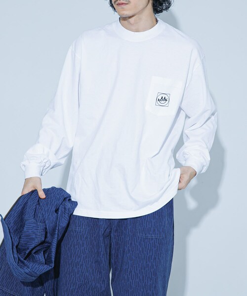 URBAN RESEARCH（アーバンリサーチ）の「LQQK Studio　SMILEY LOGO POCKET TEE（Tシャツ/カットソー・メンズ・WHITE・M/L/XL）」の2枚目の写真