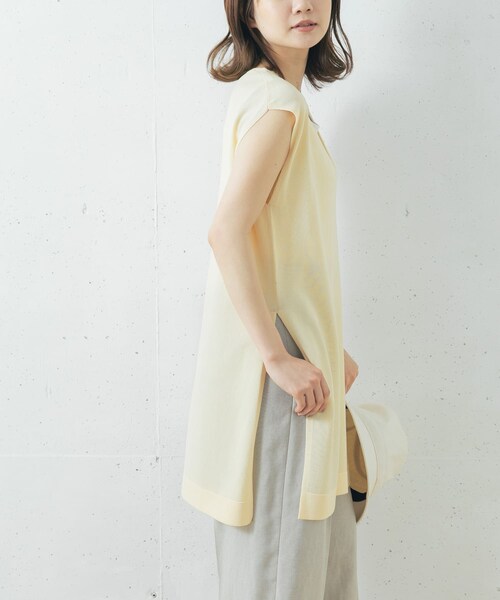 URBAN RESEARCH ROSSO（アーバンリサーチロッソ）の「チュニックニットベスト（ニット/セーター・レディース・IVORY/D/BROWN/IVORY②・FREE）」の21枚目の写真