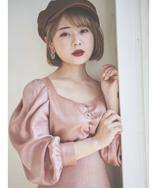 【にたまご×dazzlin】ダズリン　コラボワンピース　マーメイドワンピース　M にたまご×dazzlin】ダズリン コラボワンピース マーメイド