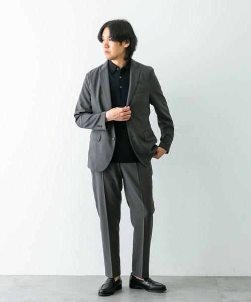 URBAN RESEARCH DOORS（アーバンリサーチドアーズ）の「『イージーケア』LIFE STYLE TAILOR　メランジトロストレッチパンツ（スラックス・メンズ・NAVY/GRAY/KHAKI・S/M/L/XL）」の14枚目の写真
