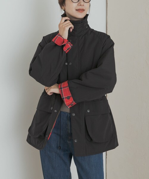 URBAN RESEARCH DOORS(アーバンリサーチドアーズ)の「『別注』Barbour OS BEDALE PADDED(テーラードジャケット・レディース・BLACK/GRAY・one)」の4枚目の写真