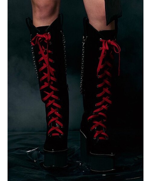 PAMEO POSE(パメオポーズ)の「Nina Boots(ブーツ・レディース・ブラック/レッド/シルバー・37/38/39)」の19枚目の写真