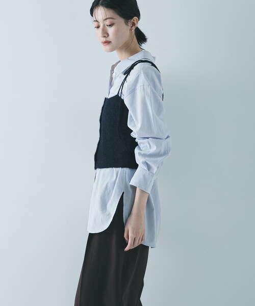 URBAN RESEARCH（アーバンリサーチ）の「シアーモヘヤキャミソール（ニット/セーター・レディース・L.GRAY/YELLOW/NAVY・Free）」の21枚目の写真