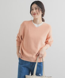 URBAN RESEARCH DOORS | コットン畦Vネックニット(ニット/セーター)