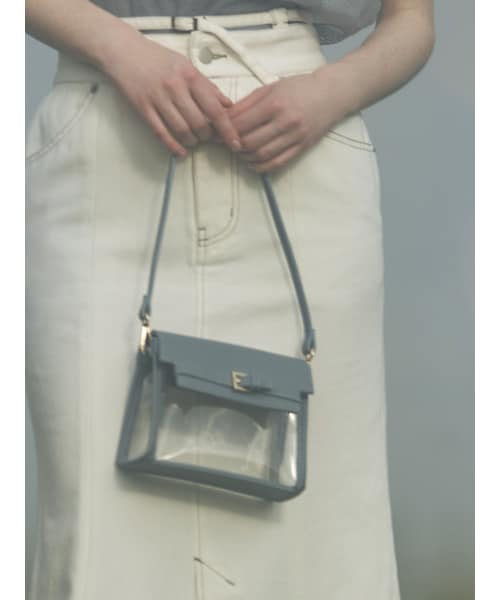RESEXXY（リゼクシー）の「クリアミニバッグ（ハンドバッグ・レディース・アイボリー/ブラック/ブルー・F）」の3枚目の写真