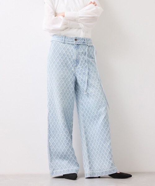 VIS（ビス）の「ベルト付きワイドシルエットデニムパンツ（デニムパンツ・レディース・ブルー/ブルー系・M/S/SS）」の20枚目の写真