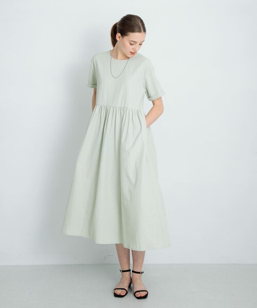 URBAN RESEARCH Sonny Label（アーバンリサーチサニーレーベル）の「ストライプサッカーワンピース（ワンピース・レディース・ブルー/ミント/ブラック・FREE）」の20枚目の写真