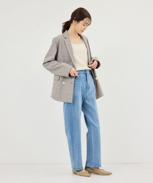 ROPE' PICNIC（ロペピクニック）の「スクエアネックニットタンクトップ（タンクトップ・レディース・ブラック/キナリ/ダークブラウン/クリーム・F）」の22枚目の写真