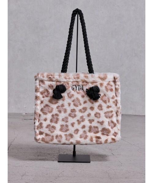GYDA(ジェイダ)の「GYDAエコファーロープMトートBAG(トートバッグ・レディース・オフホワイト/ブラック/ミックス/ダークミックス・F)」の3枚目の写真