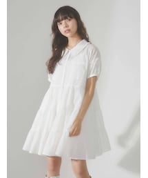 merry jenny | flowerコットンティアードミニワンピース(ワンピース)