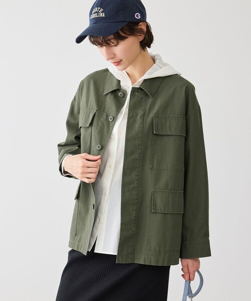 ROPE' PICNIC（ロペピクニック）の「ミリタリーブルゾン（ブルゾン・レディース・オフホワイト/カーキ・F）」の19枚目の写真