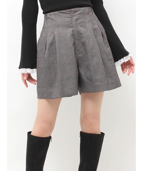 MERCURYDUO(マーキュリーデュオ)の「ハイウエストツータックショートパンツ(その他パンツ・レディース・チャコールグレー/ブラウン・F)」の4枚目の写真