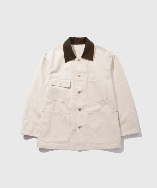 ADAM ET ROPE'（アダムエロペ）の「【URU/ウル】COTTON CANVAS COVERALL JACKET（その他アウター・メンズ・キナリ/ダークブラウン・1/2）」の2枚目の写真