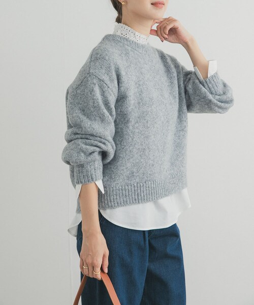 URBAN RESEARCH DOORS（アーバンリサーチドアーズ）の「ラメニットプルオーバー（ニット/セーター・レディース・BEIGE/GRAY/BLUE・Free）」の11枚目の写真