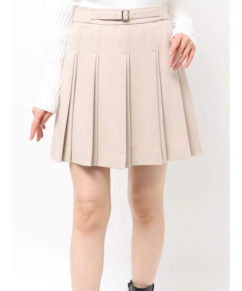 MURUA（ムルーア）の「ダブルプリーツミニスカート【セットアップ着用可】（スカート・レディース・グレー/ブラック/ミントグリーン/ベージュ・1/2）」の13枚目の写真