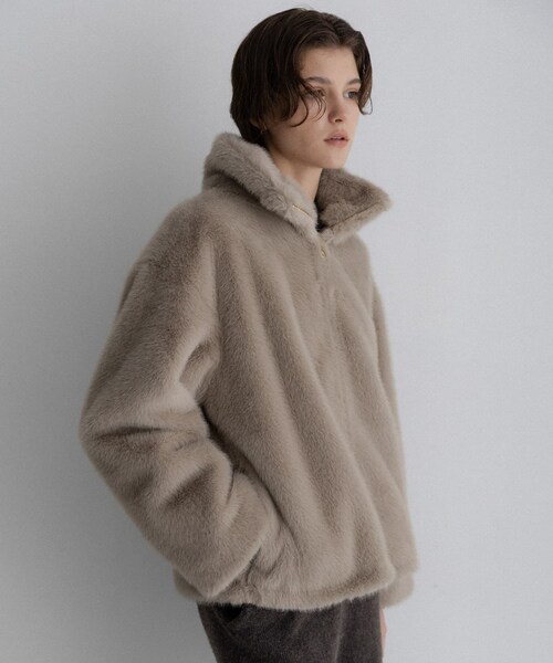 URBAN RESEARCH Sonny Label（アーバンリサーチサニーレーベル）の「フェイクファースタンドブルゾン（ブルゾン・レディース・アッシュグレー/ブラウン・Free）」の7枚目の写真