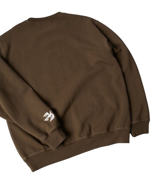 bonjour records(ボンジュールレコーズ)の「by Parra/バイ・パラ Weird trad logo crew neck sweatshirt(スウェット・レディース・ダークブラウン・L/M)」の4枚目の写真