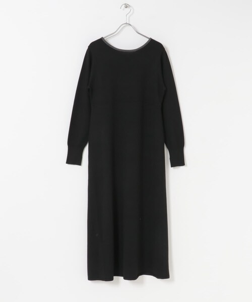 URBAN RESEARCH ROSSO（アーバンリサーチロッソ）の「ウォシャブルフレアシルエットニットワンピース（ワンピース・レディース・BLUE/GRAY×BK/BK×GRAY・Free）」の13枚目の写真