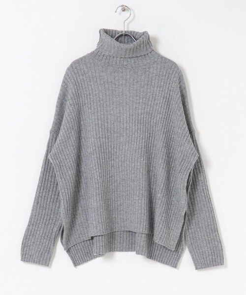 URBAN RESEARCH ROSSO（アーバンリサーチロッソ）の「マシーンウォッシュ ワイドリブニット（ニット/セーター・レディース・GRAY/L/BLUE/MOCHA・Free）」の11枚目の写真