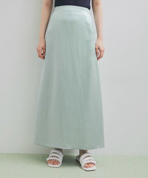 ADAM ET ROPE'（アダムエロペ）の「リキッドサテンスカート（スカート・レディース・ブラック/キナリ/サックス・36/38）」の14枚目の写真