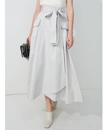 MERCURYDUO | 【To/】ラップ風タフタボリュームスカート(スカート)