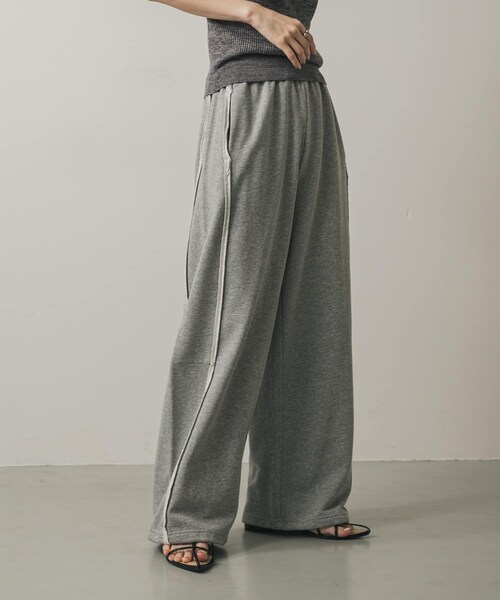 SENSE OF PLACE by URBAN RESEARCH（センスオブプレイスバイアーバンリサーチ）の「キリカエカーブスウェットパンツ（スウェットパンツ・レディース・GRAY/OFF WHITE・one）」の2枚目の写真