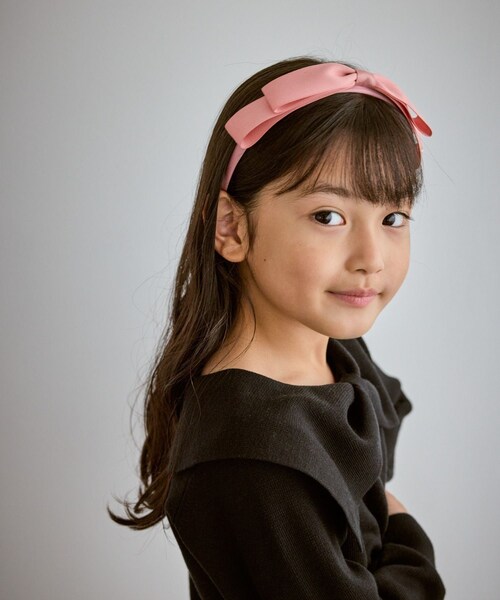 ROPE' PICNIC(ロペピクニック)の「【KIDS/キッズ】リボンカチューシャ(カチューシャ・キッズ・オフホワイト/ネイビー/サックス/ラベンダー系/ピンク・F)」の10枚目の写真