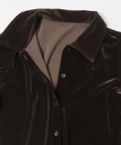 URBAN RESEARCH（アーバンリサーチ）の「ベロアシャツカラーワンピース（ワンピース・レディース・BEIGE/BROWN・FREE）」の14枚目の写真