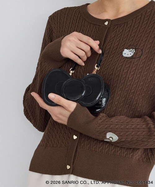 ROPE' PICNIC(ロペピクニック)の「【ROPE' PICNIC×ハローキティ】2WAYストラップ付きミニショルダーリボンバッグ(トートバッグ・レディース・ブラック/レッド・F)」の10枚目の写真